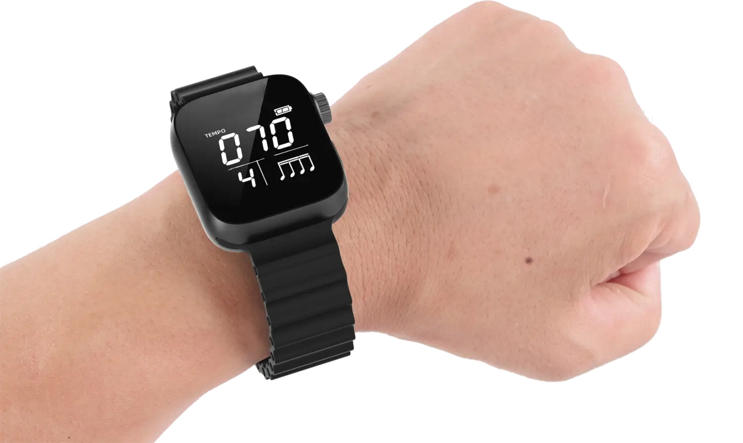 Wearable Vibrating Metronome Watch Adjustable Strap for Running Music Practice Guitar Drums Violin Piano Cello