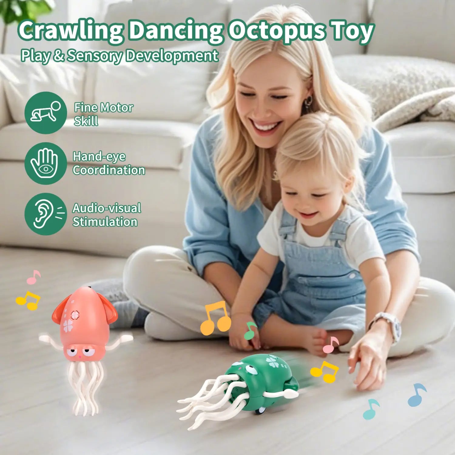 Kid Electronic Pet Toys Dancing Duck&Octopus Musical Penguin Baby Crawling Toys Toddler interactive Toys Tummy Time Gifts