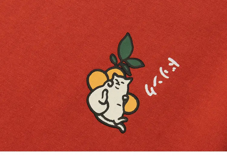 Hip Hop Tshirt Men Japanese Kanji Drink Graphic T Shirt Streetwear Harajuku Summer Short Sleeve T-Shirt Unisex Tops Orange