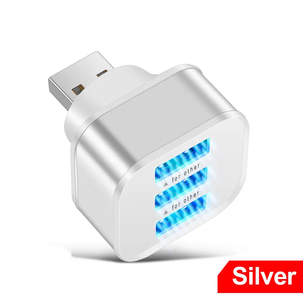 3 Port USB Extender USB2.0 HUB Quick Charge USB Splitter Multiple Interface Car USB Expander Phone Tablet Laptop Charger Adapter
