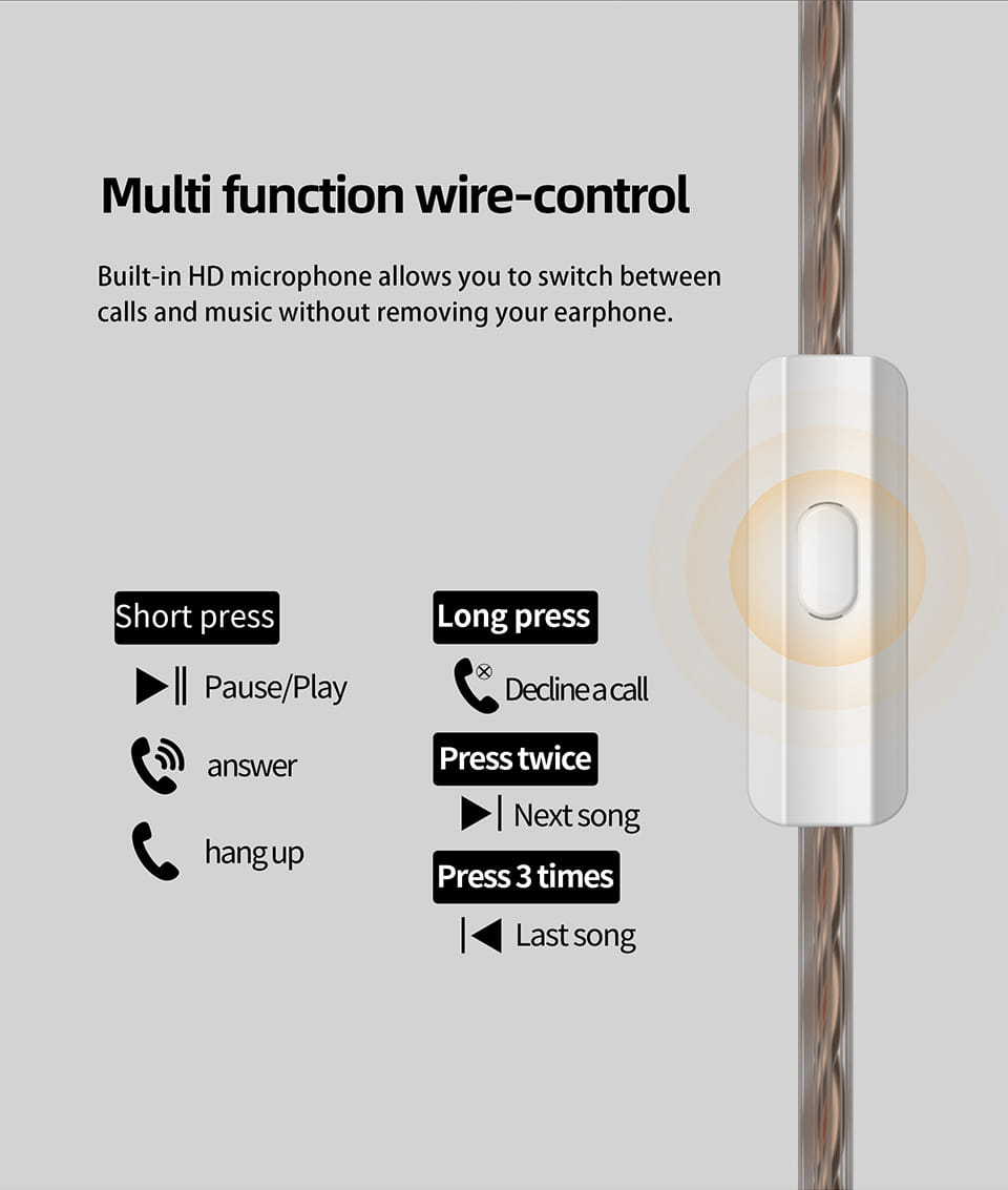 KZ DQS Metal Wired Earphones With Microphone In Ear Earbuds Headphones HiFi Bass Monitor Sport Music Stereo Detachable Headset