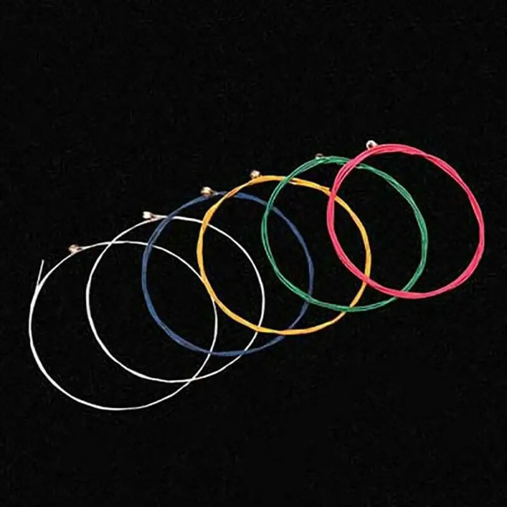 6pcs/set Universal Acoustic Guitar String Brass Hexagonal Steel Core Strings For Musical Instruments Guitars Strings Guitar Part