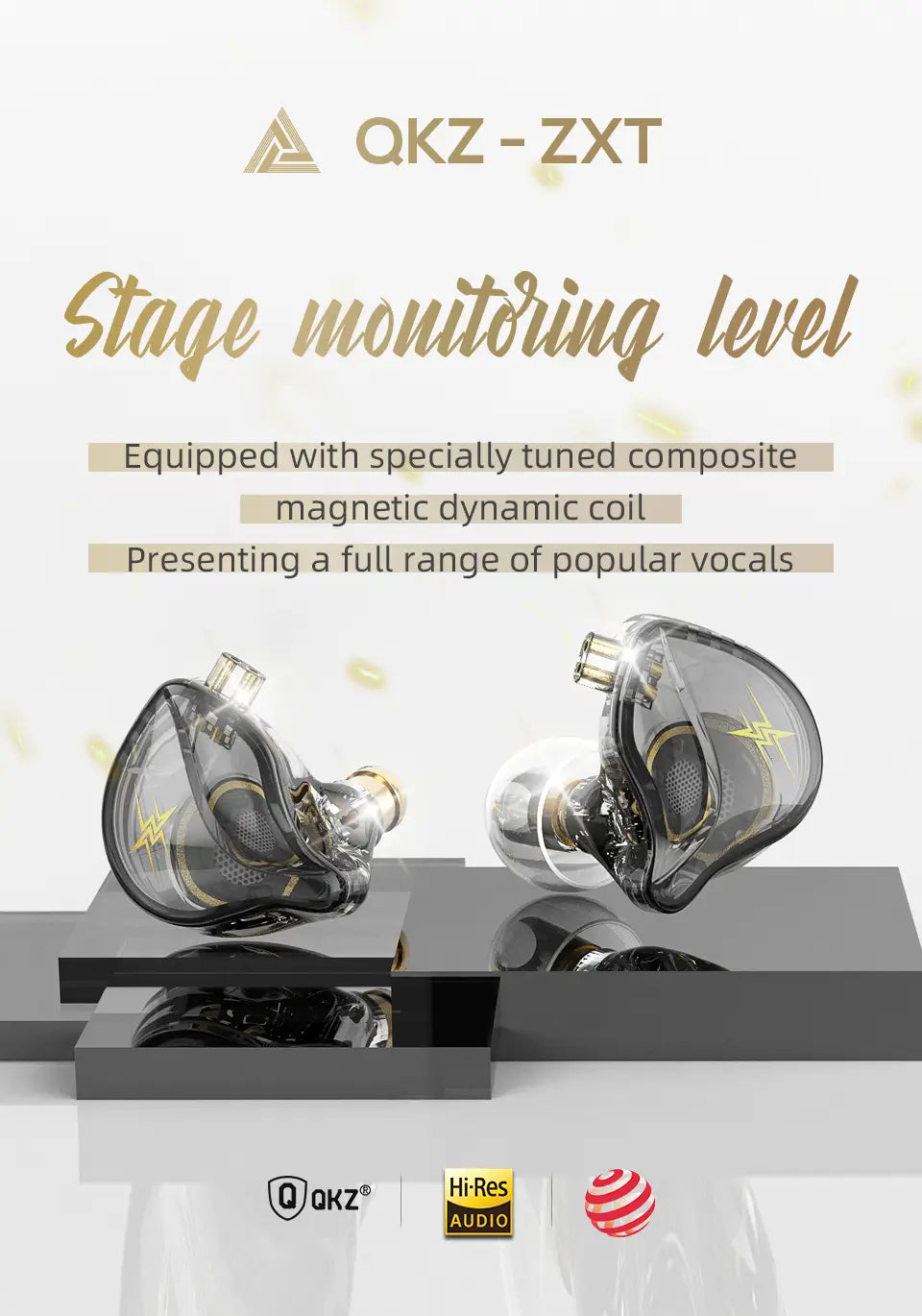 QKZ ZXT In Ear Wired Earphones Dynamic DJ Monitor IEM Earbuds HIFI Music Sport Headphone Noise Cancelling Bass Headset With Mic