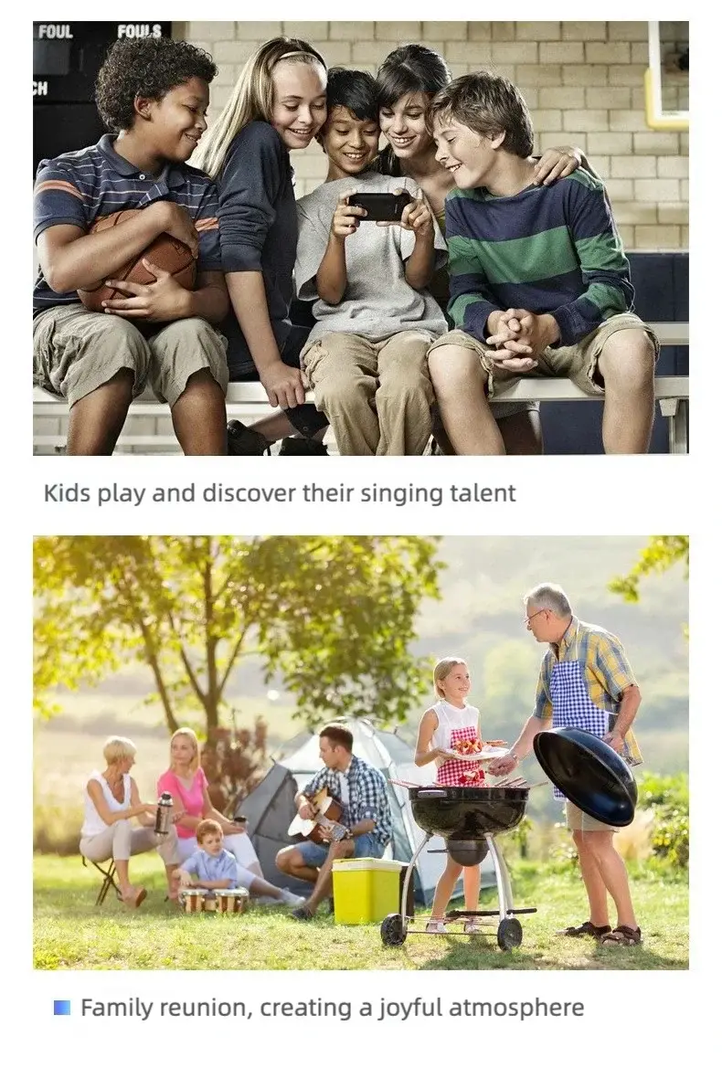 Professional Wireless Karaoke Microphone with Speaker Karaoke Machine Featuring Surround Sound Surpasses Ordinary Microphones