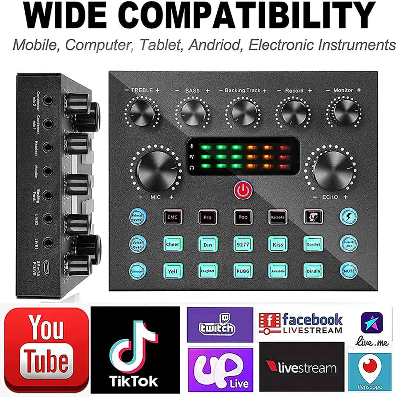 New BM800 Microphone Kits with Live Sound Card(Optional),Suspension Scissor Arm,Shock Mount and Pop Filter for Studio Recording