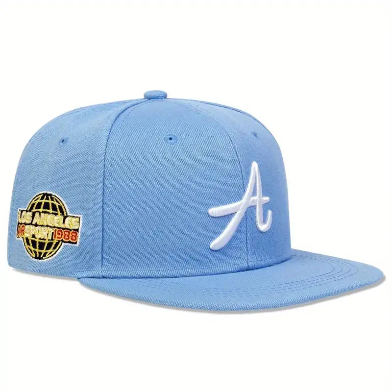 Casual hip-hop punk letter embroidered flat-brimmed baseball cap sun protection and breathable ideal for gift-giving