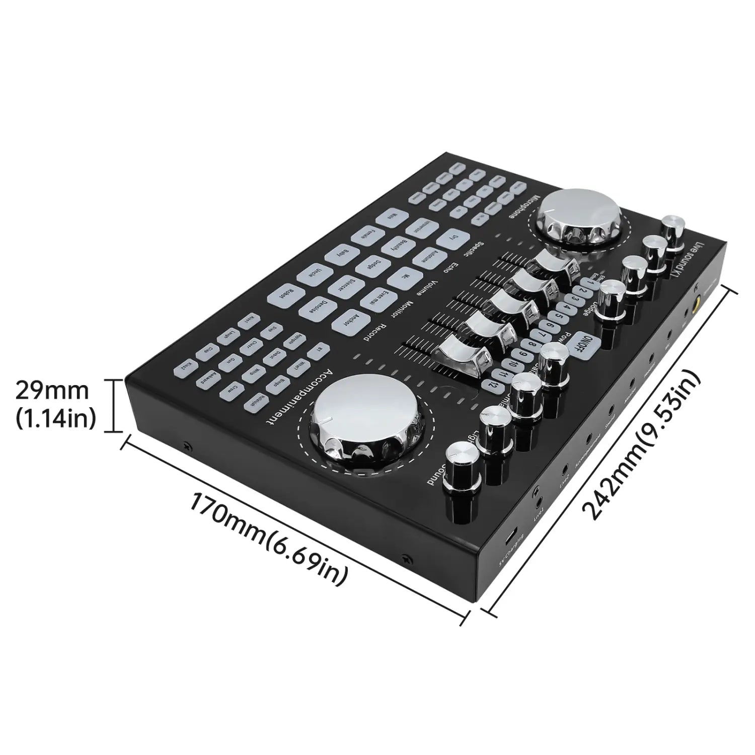 K1 Live Sound Card Portable Internet Celebrity Live Broadcast Special Sound Equipment Universal for Music Recording Karaoke Sing