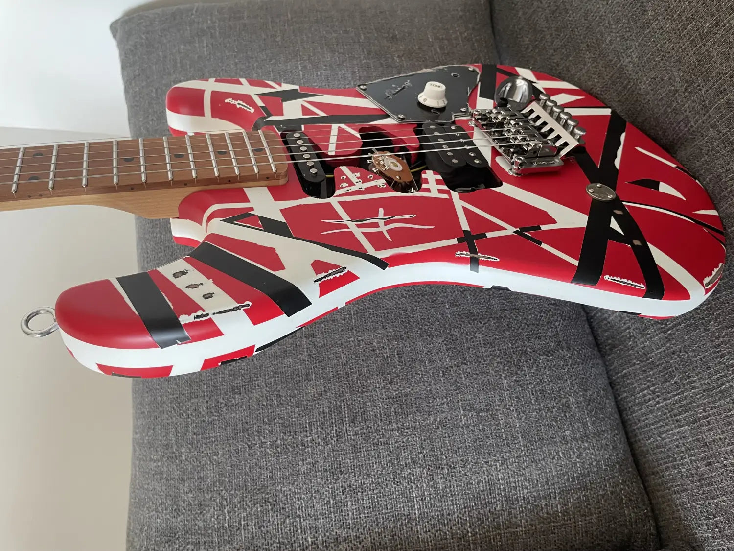 High Quality Red Electric Guitar Floyd Rose Tremolo Bridge Distressed