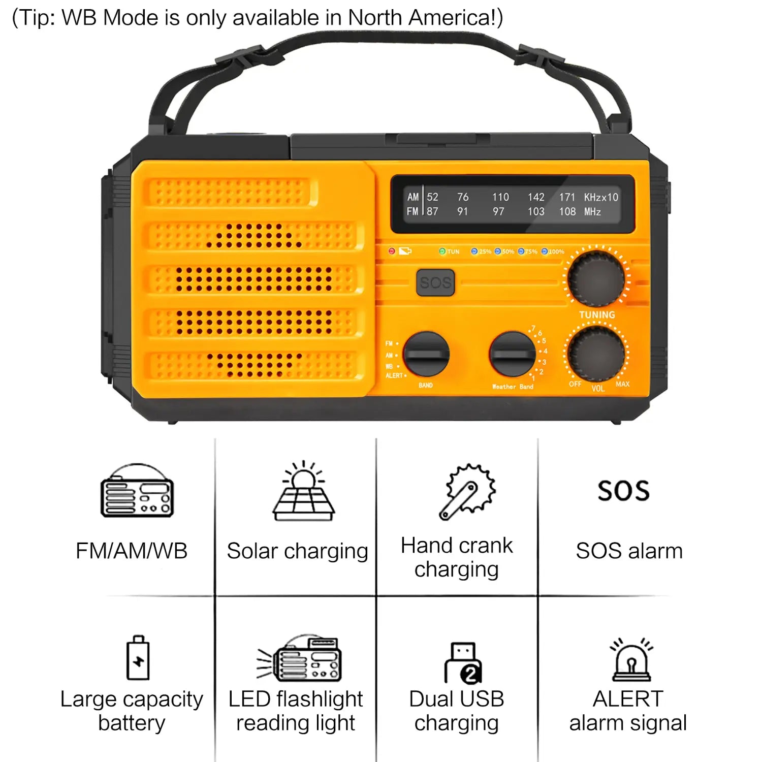 STONEGO Mini Portable Radio Handheld Rechargeable Digital FM USB TF MP3 Player Stonego Speaker Devices Supplies