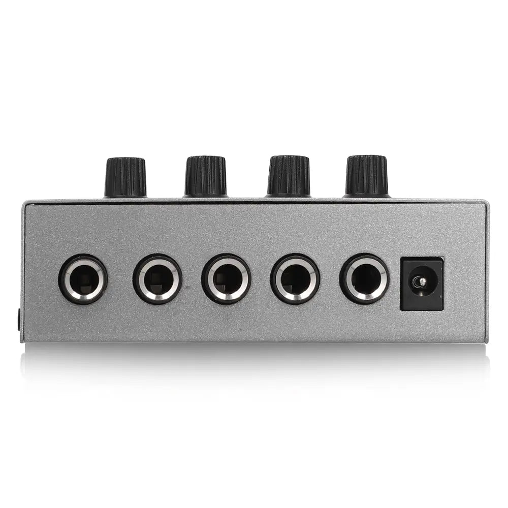 4 Channels Mini Headphone Amplifier HA400 Ultra-Compact Stereo Audio Amplifier With Power Adapter 10MHz Earphone Amp for Music