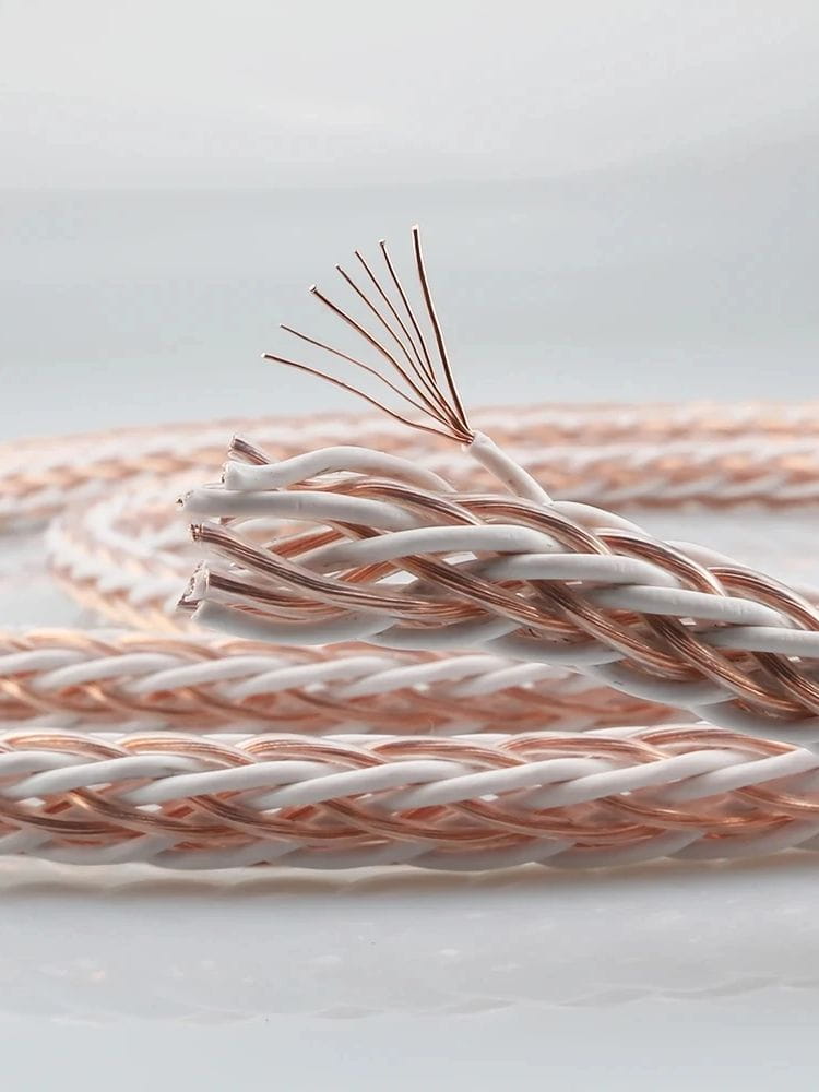 Per Meter HIFI 8TC 7N OCC Pure Copper Speaker Cable Hi-End Audio Speaker Wire Loudspeaker Cable