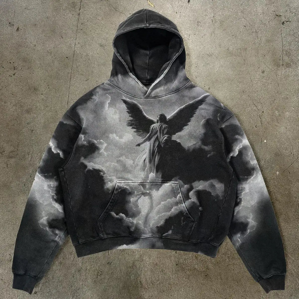 New Rock American Style Sweatshirts for Men Loose Hip Hop Y2k Clothes Korean Harajuku Fashion Simple Man Hoodies Novelty