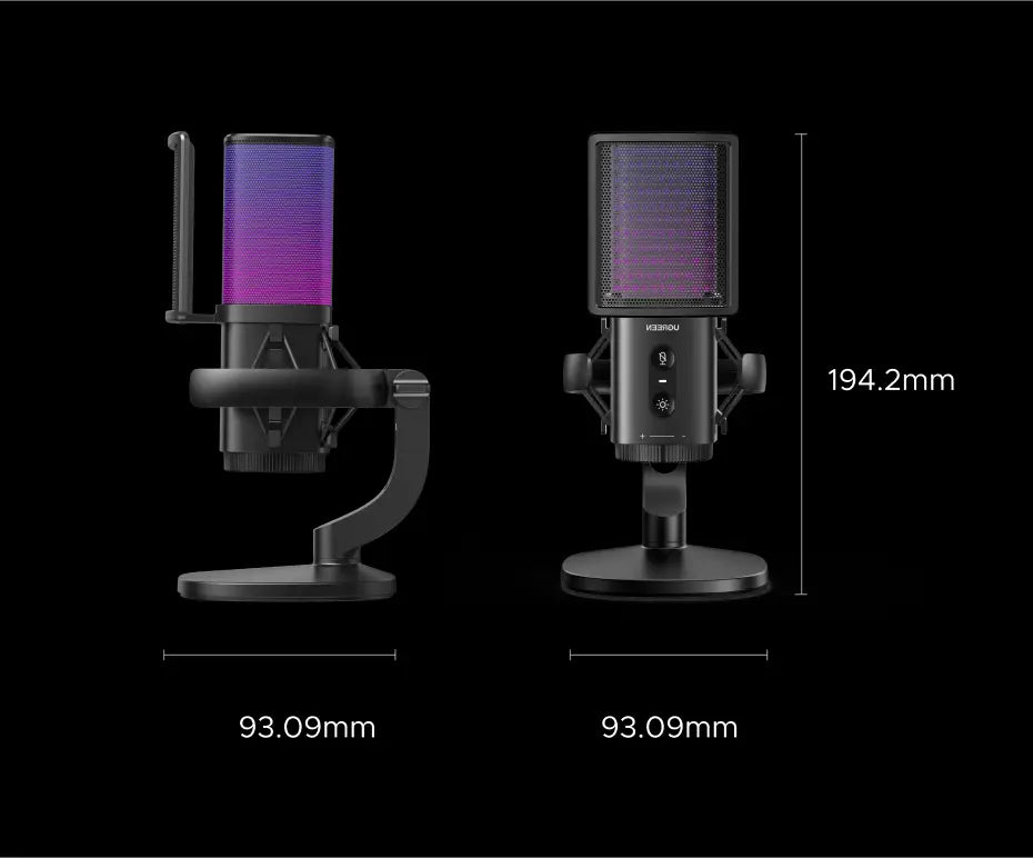 UGREEN USB Microphone with Touch Mute Button and RGB Lighting Suitable for PC Mac Gaming Karaoke Recording Streaming Podcasting