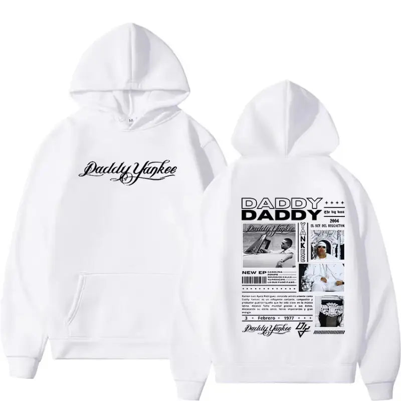 Rapper Daddy Yankee 2024-2025 New Album Hoodie Men’s Hip Hop Gothic Pullover Sweatshirt Retro Fashion Oversized Hoody Streetwear