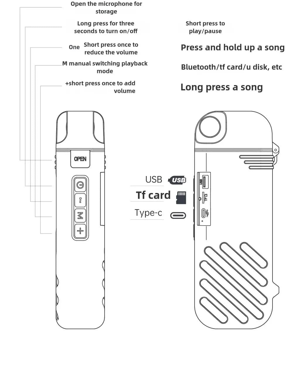 Kinglucky K18 pro Portable Karaoke Party Speaker with Wireless Microphone Bluetooth 5.0 Speakers Big Powerful Sound