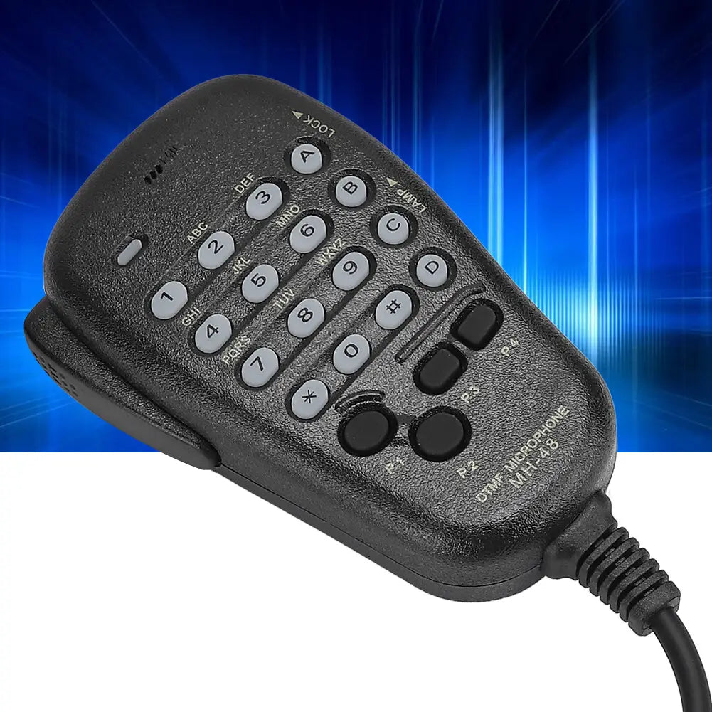 MH-48 DTMF 6PIN Handheld Microphone Hand MIC Equipment Compatible for Yaesu Radio Station Hand Microphone