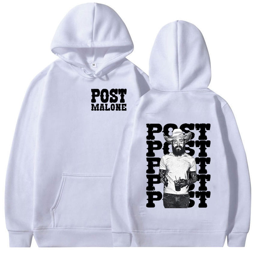 Rapper P-Posts M-Malones Graphic Hoodie Men’s Hip Hop Retro Pullover Sweatshirt Man Casual Fashion Oversized Hoodies Streetwear