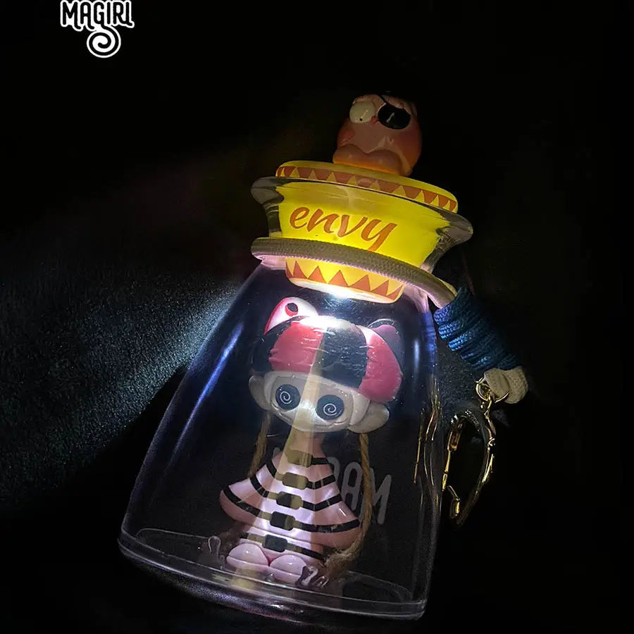 Bottle Music Blind Box Toy Glow In The Dark Cute Horror Figure Model Gift For Birthday Party Decor Christmas Halloween Gift Toy