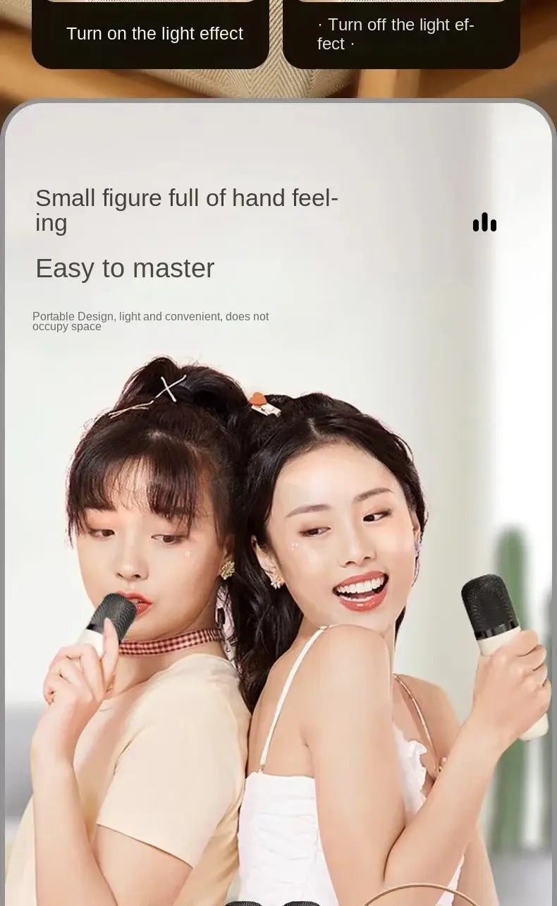 K30 Karaoke Machine Portable Bluetooth 5.3 PA Speaker System with 1-2 Wireless Microphones Home Family Singing Children’s Gifts