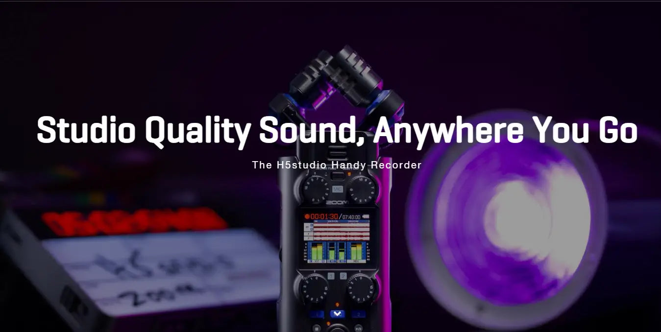 Zoom H5 Studio Portable Handy Recorder 4-in/2-out Usb Audio Interface For Support 32-bit Float And 16/24-bit Recording