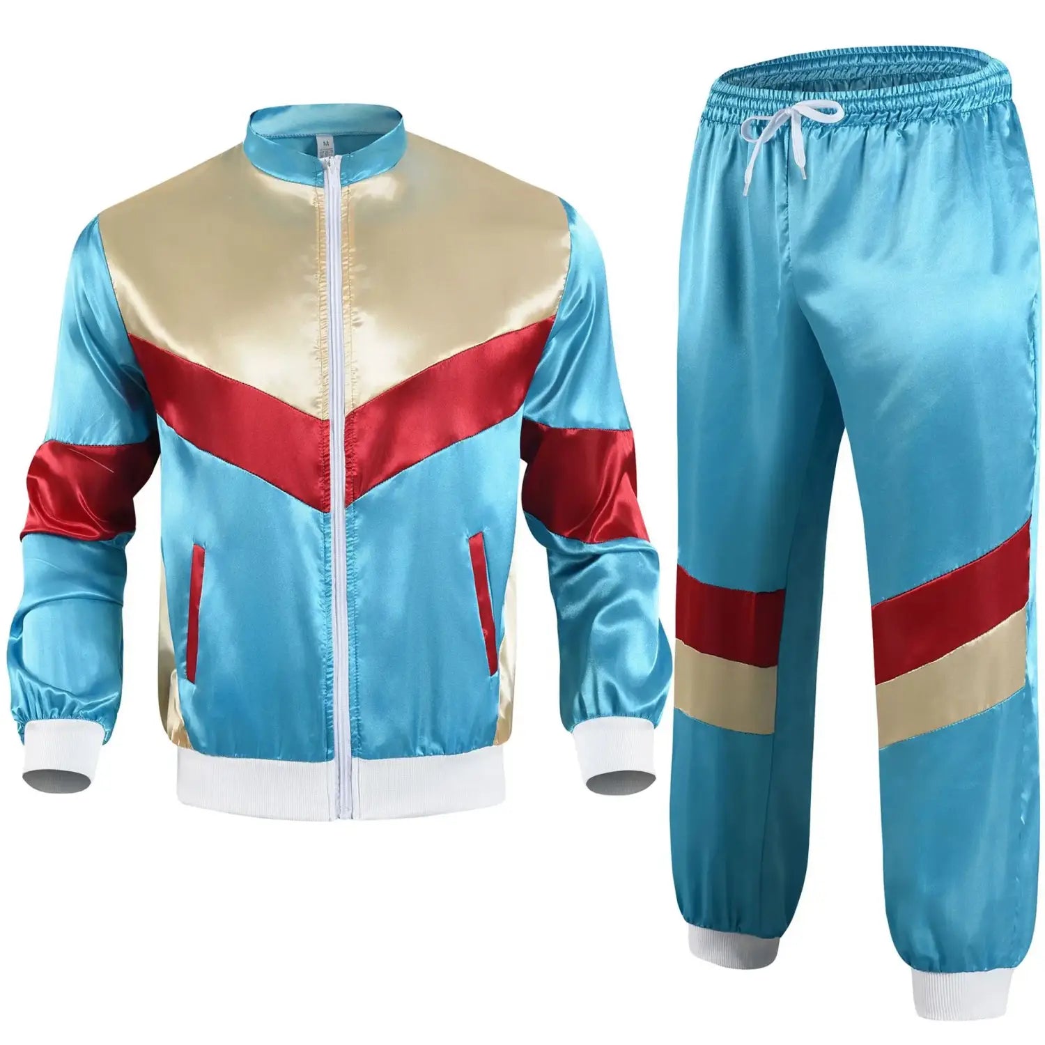Men’s 80s Tracksuit Vintage Hip Hop Windbreaker 80s Disco Tracksuit 90s Shell Suit outfits