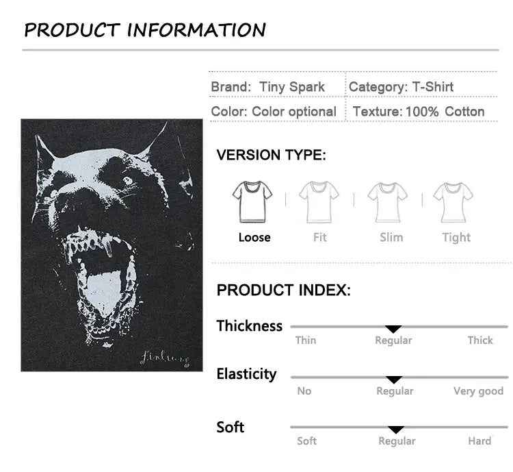Hip Hop 2024 Streetwear Retro Washed Black T-Shirt Animal Vintage Graphic T Shirt Cotton Unisex Tshirt Men Tops Tee Hipster Dope