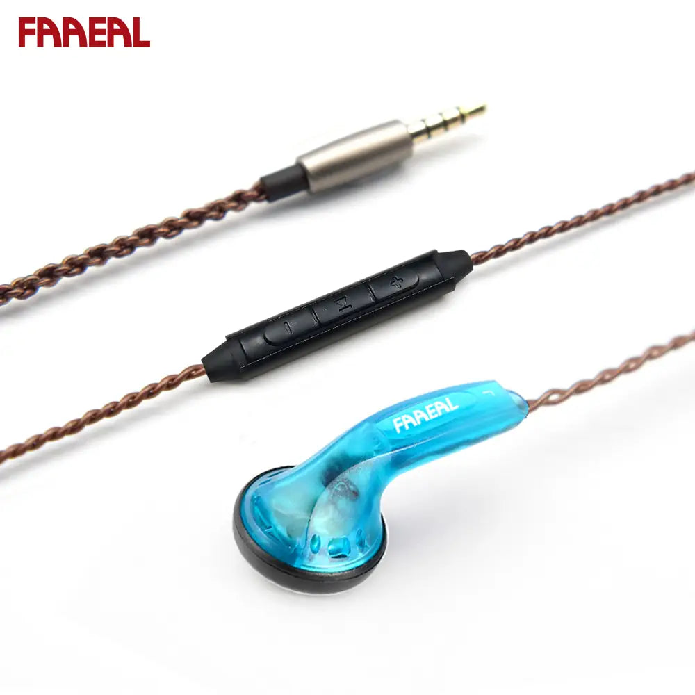 FAAEAL Earphones Iris 2.0 In Ear Earbuds 3.5mm Durable Wired Ear Buds Good Bass Music Headphones Running Sports Gaming Headsets