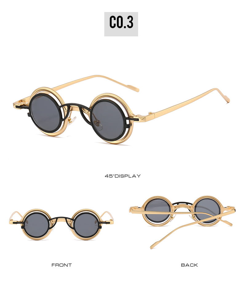 New Round Sunglasses Unisex Women Men Steampunk Glasses Personality Hip-hop Fashion Sun Shades UV400 Small Eyewear