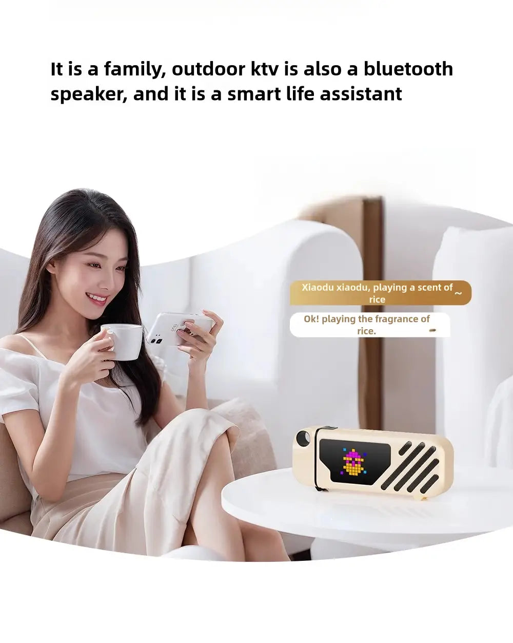 Kinglucky K18 pro Portable Karaoke Party Speaker with Wireless Microphone Bluetooth 5.0 Speakers Big Powerful Sound