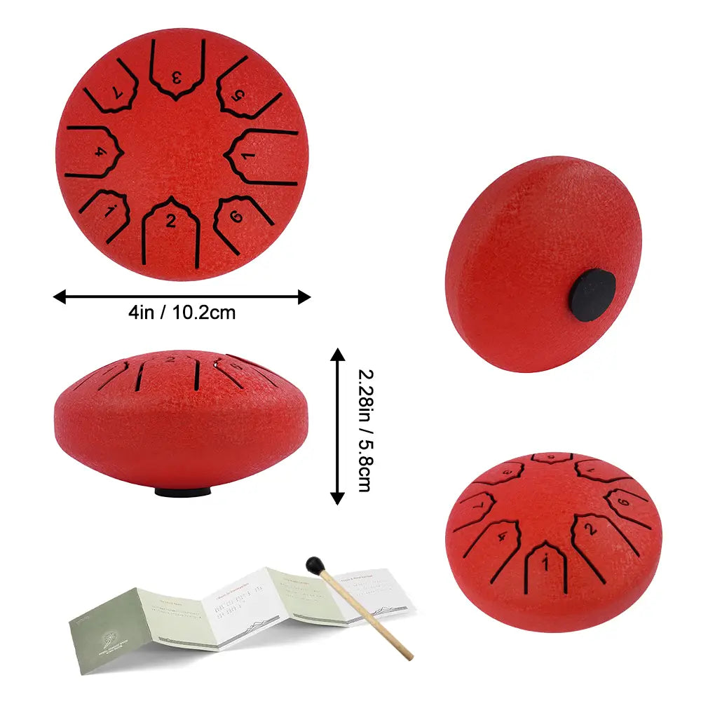 Mini Steel Tongue Drum 4 Inch 8 Notes Rain Drum for OutsideSteel Tongue Drum Rain Chime Musical Instruments for Adults Kids