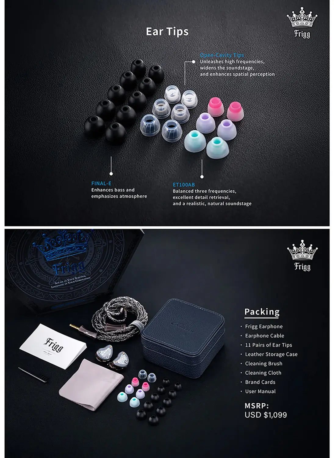 Kinera FRIGG 2DD + 4EST Tuning IEMs Hifi Wired In-ear Earphone Music Monitor Headphone for Studio Stage Audiophiles Musicians