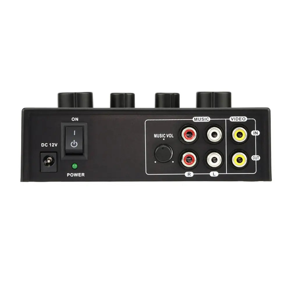 Professional Sound Mixer Small Exquisite Karaoke Machine For Amplifier Microphone Dual Mic Inputs Audio Sound Mixer