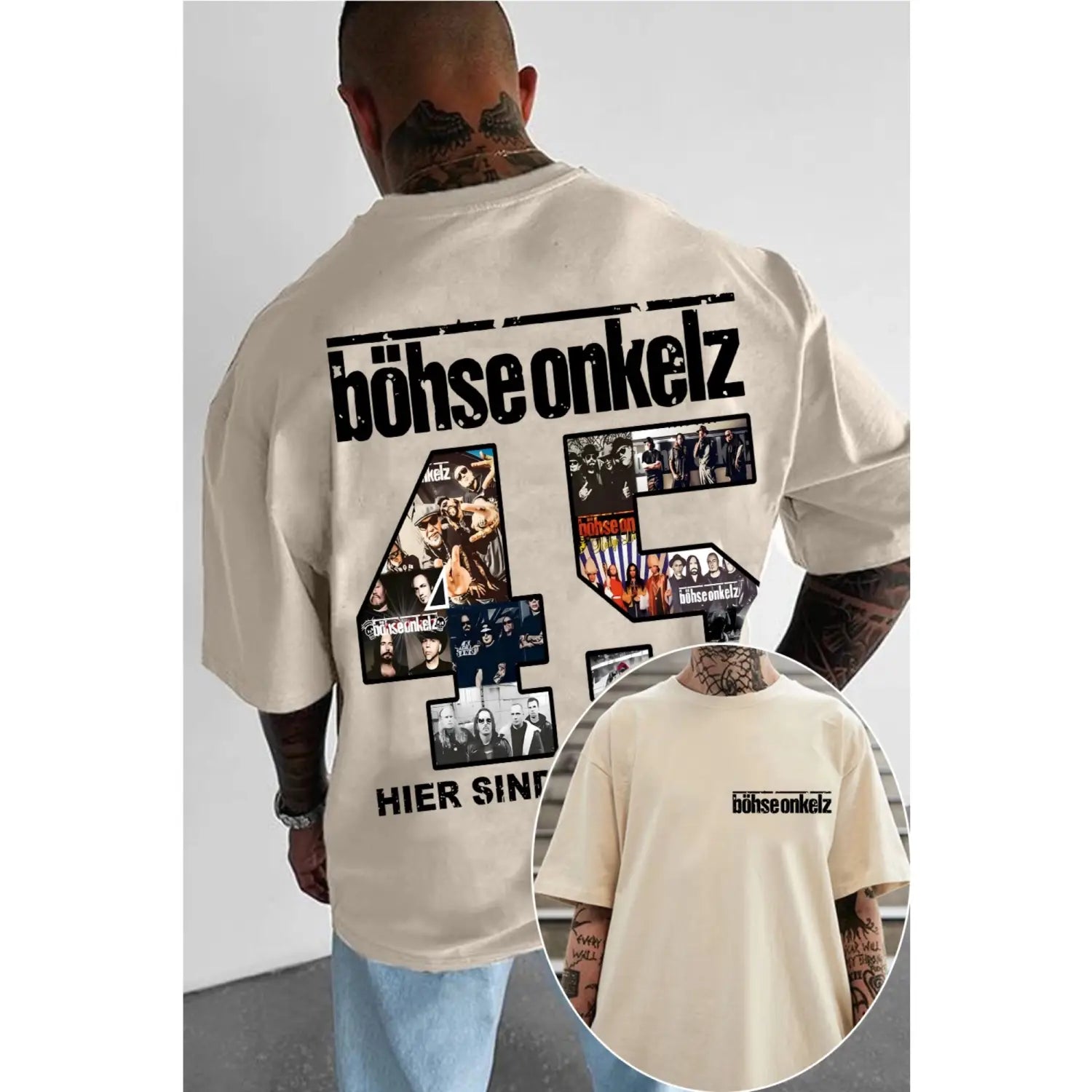 Rapper BÖHSE ONKELZ Graphic T-shirt for Men Women Hip Hop Fashion Pop Music T Shirt Male Casual Vintage Tshirt Streetwear
