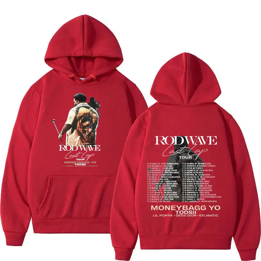 Rapper Rod Wave Last Lap Tour 2024 Album Hoodie Men’s Hip Hop Retro Pullover Sweatshirt Y2k Fashion Oversized Hoodies Streetwear