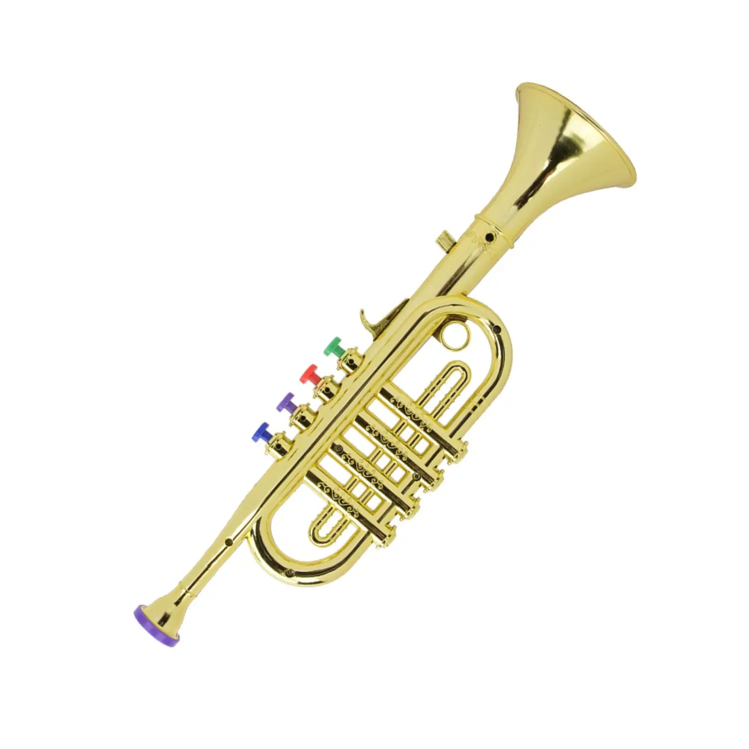 Preschool Music Kid Trumpet Golden Coated Plastic Children Preschool Music Gift Wind Instrument