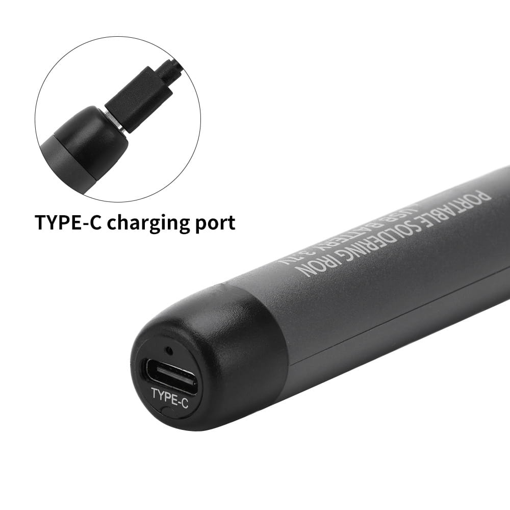 USB Soldering Iron Mini Small Soldering Iron Set Portable Household Type-C Interface 600mAh Battery Adjustable Temperature