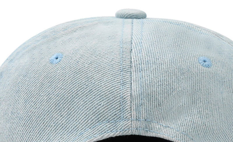 Hip Hop Blue Denim Washed Cotton Landlord Hat Docker Cap Rolled Edge Brimless Sailor Hat Solid Adjustable Beanie Hats Streetwear