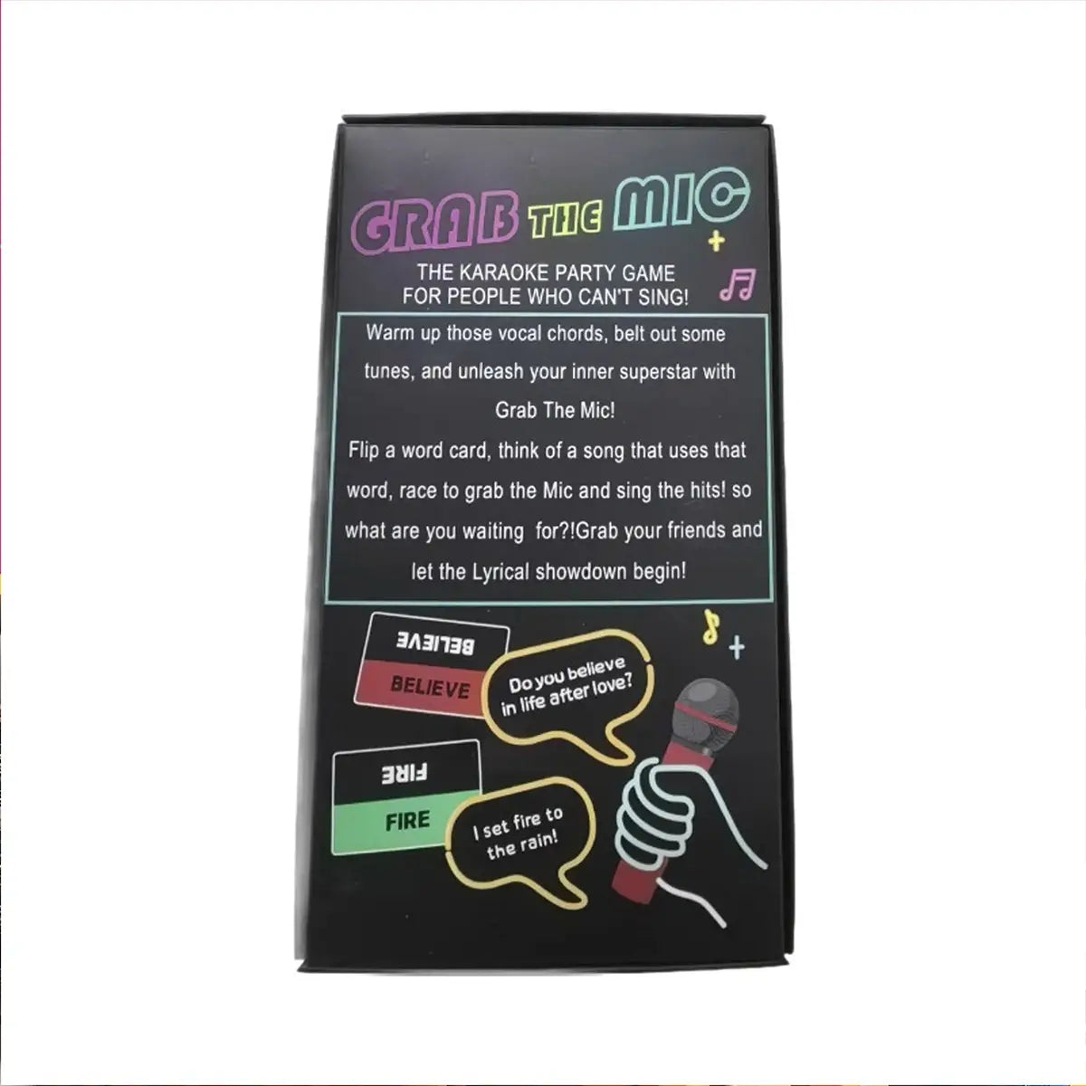 New Grabbing Mike Bad Singer Karaoke Master Microphone- Cards Game Family Gatherings Games Party Game Music Games