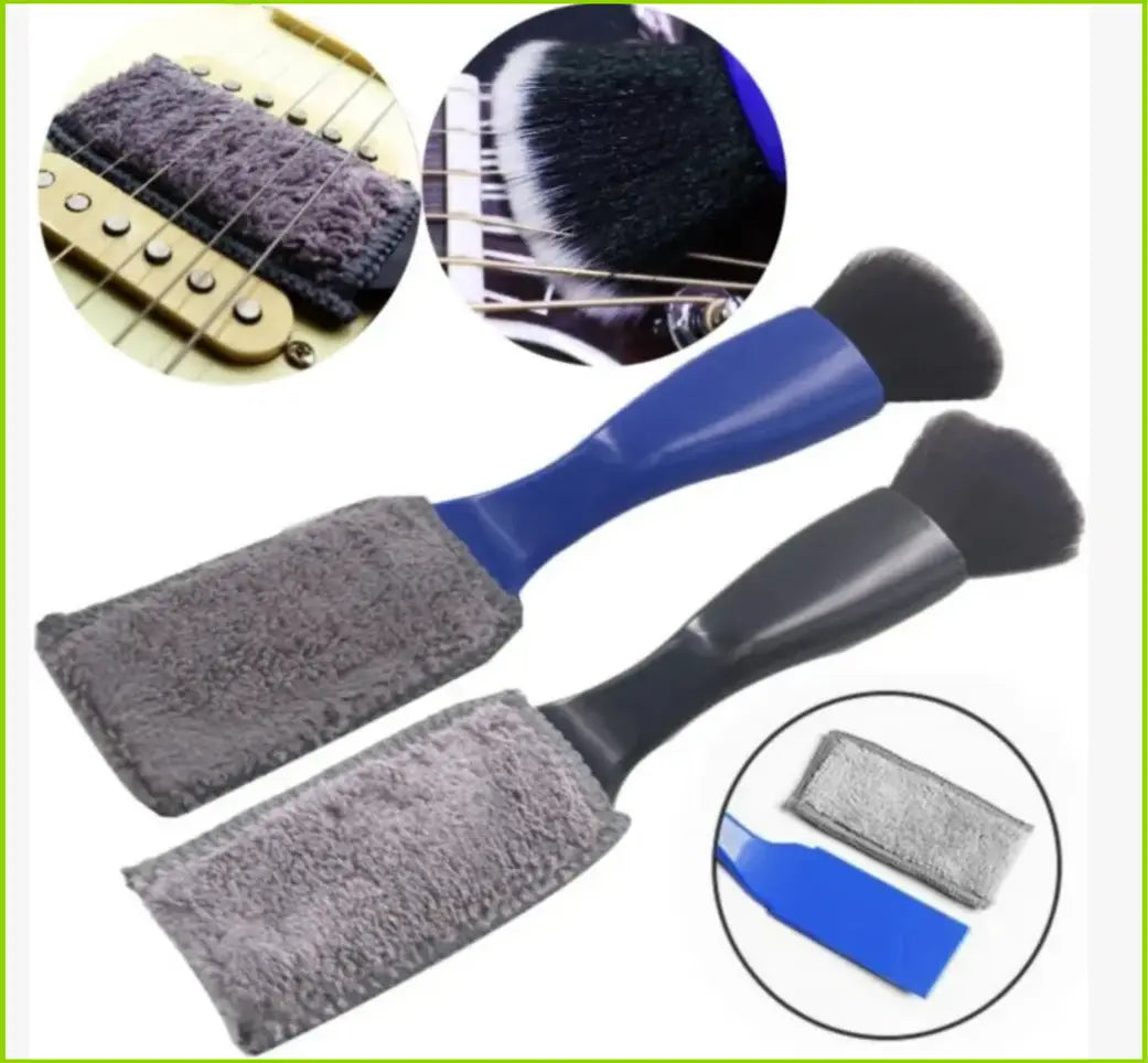 1PCS Double-Headed Guitar Cleaning Brush - Dust Brush for Guitar Care String & Fretboard Musical Instrument Care Tool