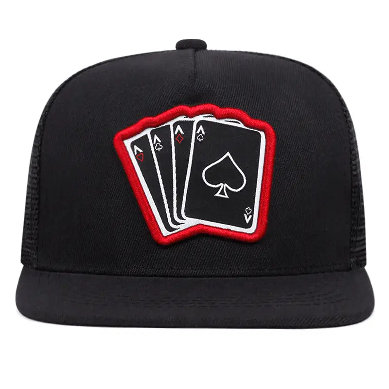 2024 New Fashion Hip Hop Cap Men Women Adjustable Playing Card Embroidered Baseball Caps Outdoor Sun Hat Unisex Snapback Hats