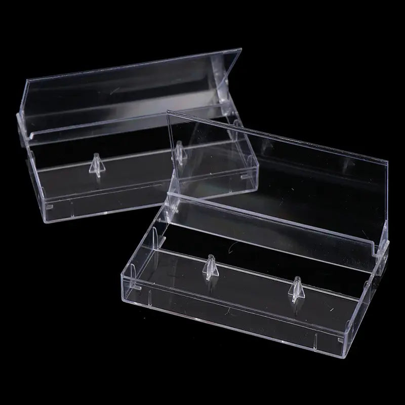 10Pcs Recording Blank Cassette Case Audio Storage Box Transparent Dustproof Box