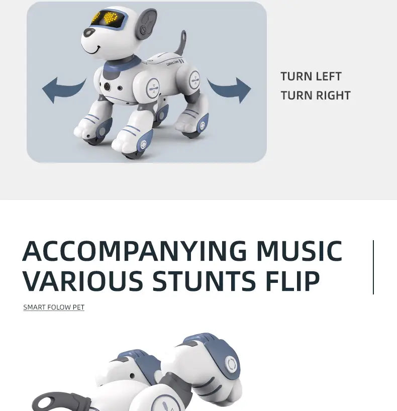Intelligent Remote Control Robot Dog Electronic Stunt Voice Command Programmable Touch-sense Music Song Children’s Toys for Boys