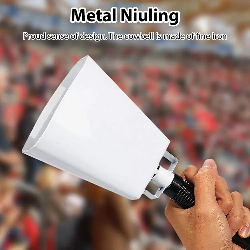 10 Inch Cowbell Noise Makers Percussion Musical Instrument Iron Decorations School Hand Bells with Handle for Games Sports