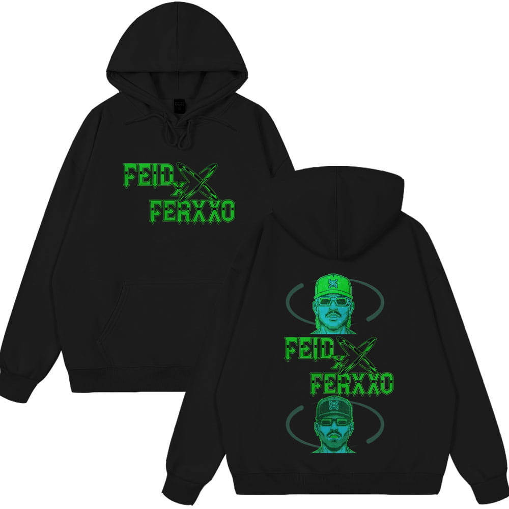 Rapper Feid Ferxxo Falxxo Tour 2026 Print Hoodie Men Women Fashion Pullover Autumn Winter Casual Oversized Streetwear Sweatshirt