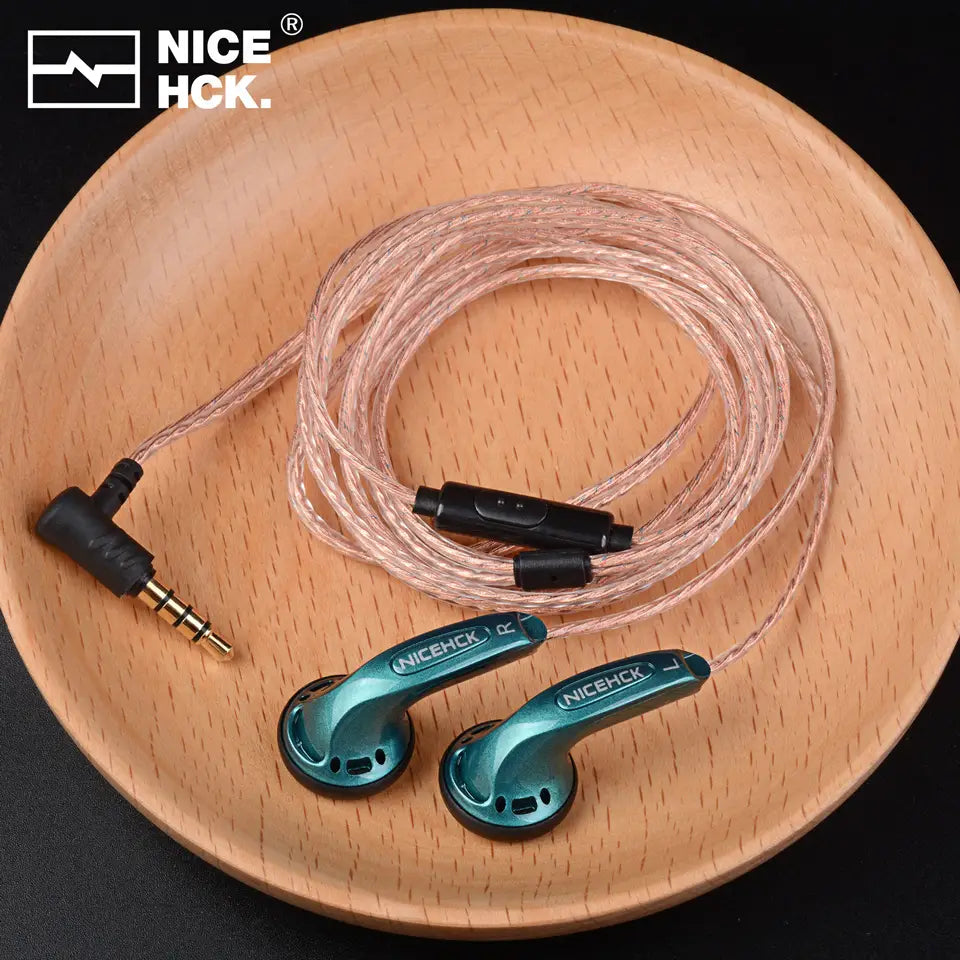 NiceHCK YD30 UV Varnish Surface 3.5mm HIFI Music Wired Earbud 15.4mm Dynamic HD Microphone Earphone for Gaming Meeting Vido EB2S