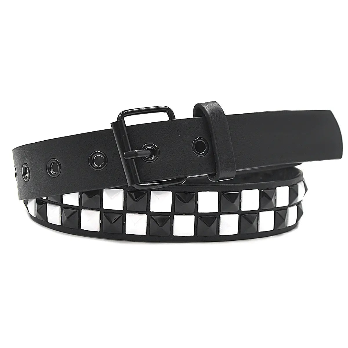Purple Rivet Punk Women’s Belt Hip Hop Y2k Jeans Accessories Girdle Fashion Trend Pu Leather Pin Buckle Waistband Unisex