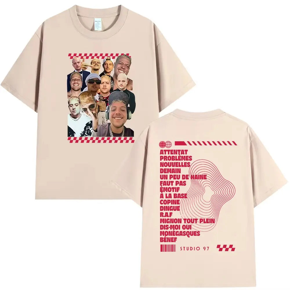 Rapper Plk Portrait Graphic T-shirts Men Women Clothing Fashion Hip Hop T-shirts Casual Cotton Short Sleeves T Shirts Streetwear