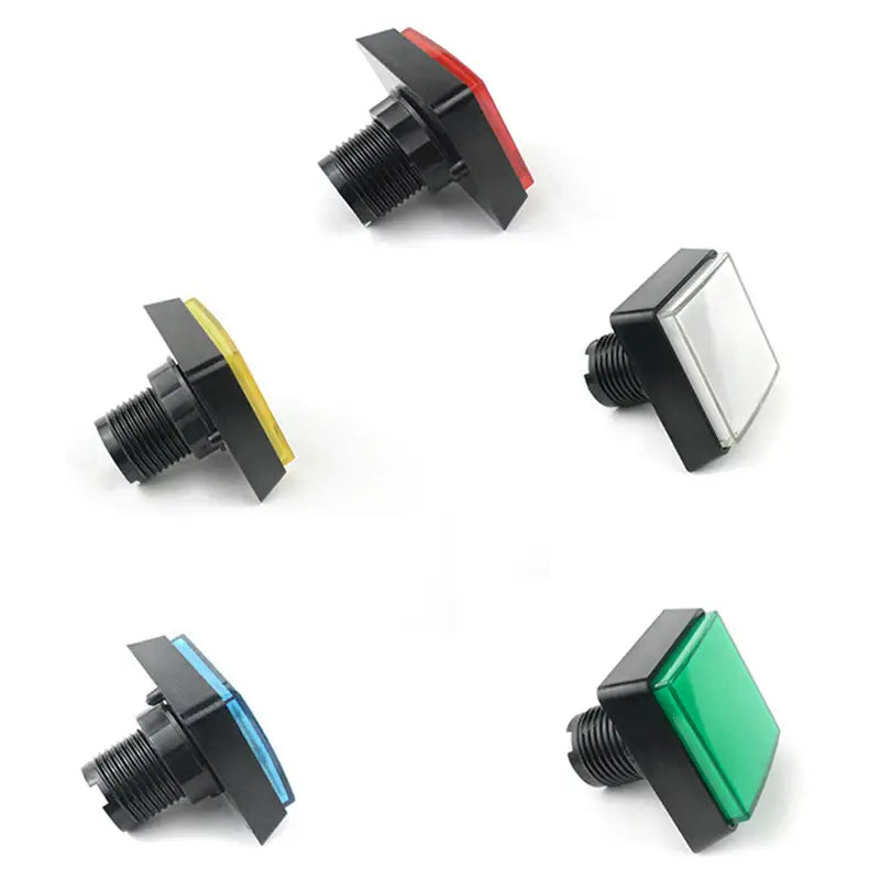 10pcs 51*51mm Square Lighted Buttons Illuminated Push Button With Micro Switch for Arcade Music Game Machine 5 Colors