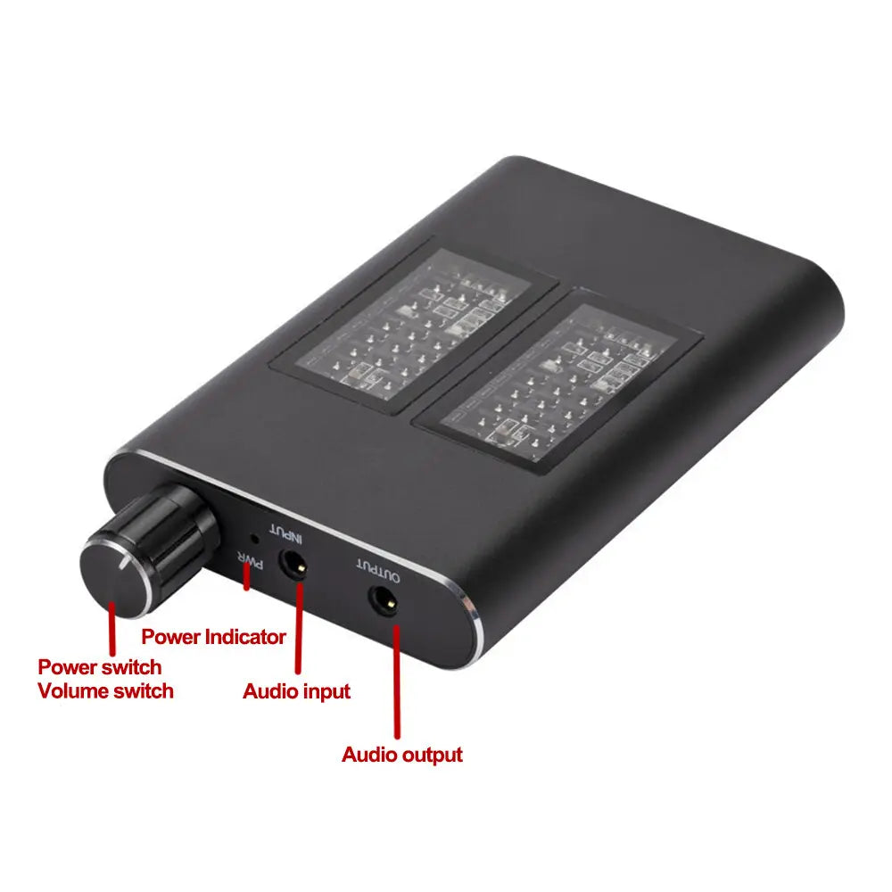 Headphone Amplifier 3.5mm Jack Aux Portable Phone Music Player Earphone Adjustable Audio Amp HiFi Headphone Earphone Amplifier