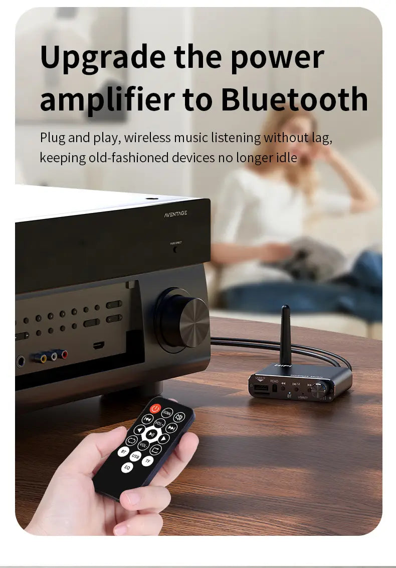 2 IN 1 Bluetooth 5.4 Audio Transmitter Receiver 3.5MM AUX RCA USB U-Disk HIFI Stereo Music Wireless Adapter DSP Decoding